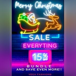 🧑🏼‍🎄🎄XMAS SALE! HO HO HO! 15% off my entire closet throughout the holiday season